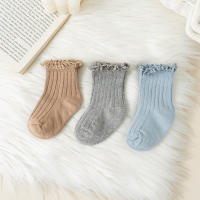 Calcetines Cortos Para Niñas Con Volante Y Flores En Algodón Suave Para Escolares De 0-8 Años Calcetines De Uniforme Para Niños Estilo Lindo Y Cómodo Para Todas Las Estaciones - details 6
