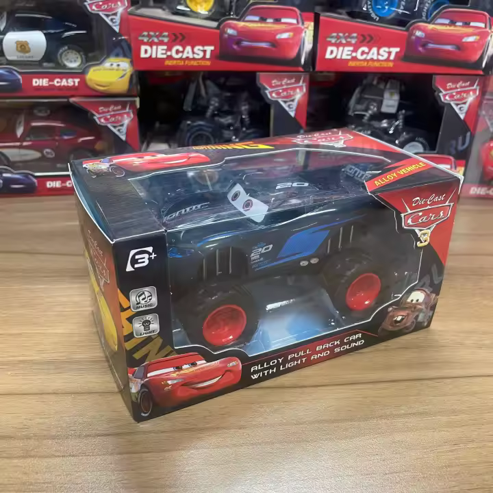 Coche De Modelo Disney Lightning McQueen 3 Diecast Inertial Jackson Storm Con Retroceso Figuras De Rueda off Road Vehículo De Altas Piernas Juguetes Regalos - 1