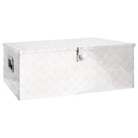 vidaXL Caja de Almacenaje de Aluminio Accesorio Herramienta Vehículo Color Negro,  Plateado, y mas - details 1