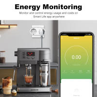 Enchufe Inteligente WiFi Tuya 2 En 1 EU Doble Salida 16A Con Monitoreo De Energía Compatible Con Alexa Google Home Alice - details 4
