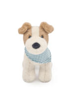 Muñeco De Peluche De 20cm Fox Terrier De Hilo Con Bib Juguete Suave Y Almohadilla Para Niños Decoración De Hogar Regalo De Cumpleaños Animal De Peluche Adorable Para Todas Las Edades - details 6