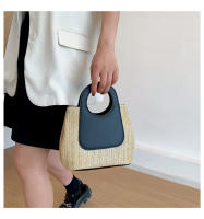 Bolso De Hombro De Paja De Colores Vintage Gran Capacidad Hecho a Mano Moda Sencilla Bolso De Verano Para Mujer - details 4