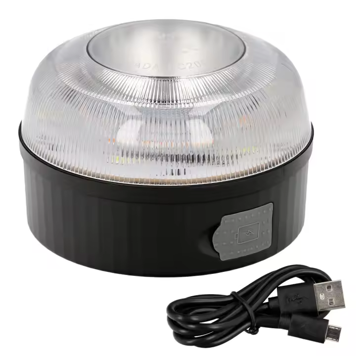 Luz Led Emergencia Coche V16 Baliza Luminosa Hologada Recargable USB - 1