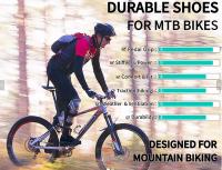 Zapatos De Ciclismo MTB SPD Para Hombre Y Mujer Zapatillas De Bicicleta De Montaña Transpirables Con Suela De Nylon Talla True Fit Material Superior De Cuero - details 1