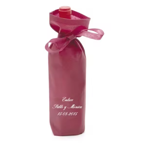 Lote 50 Bolsas para Botella de Vino Grande Non Woven Detalles bodas botellas vino - 1
