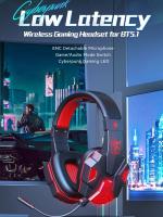 Auriculares Inalámbricos Bluetooth 5.1 Plegables Para Deporte Y Juego Reducción De Ruido Con Control De Volumen Material ABS - details 0