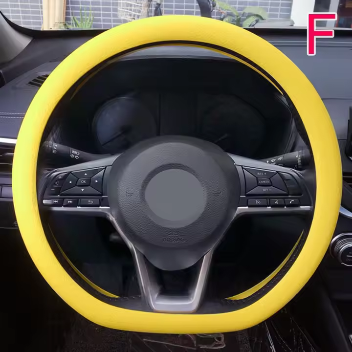 Cubierta De Guantes Para Volante Universal De Silicona Colorido Suave Decoración Automotriz DIY Accesorios Para Coche - 1