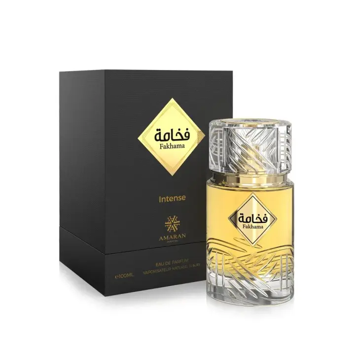 FAKHAMA INTENSE UNISEX EDP - 100ML (3.4Oz) BY AMARAN NICHE, Lujo, Intensidad y Elegancia en Cada Rocío - 1