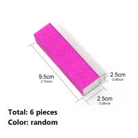 6pcs Bloques De Lijado De Uñas Fluorescentes 4 Cara EVA Herramientas De Arte De Uñas Para Pulido Y Modelado Profesional - details 5