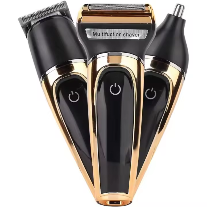 Máquina de Corte de Pelo Eléctrica Multifuncional 3 en 1 para Afeitadora de Barba, Recortadora de Precisión, Cabeza de Cuchilla de Carga USB - Estilo Multifuncional - 1