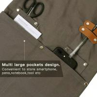 Aprón De Cocina Impermeable Para Hombres Y Mujeres Con Correa Ajustable Y Grandes Bolsillos En Lona Canvas - details 3