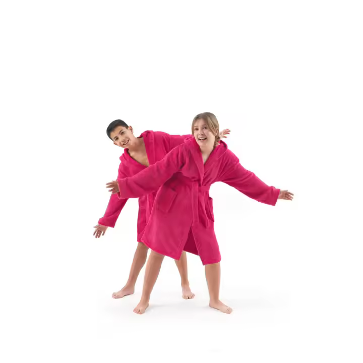 Albornoz Infantil con Capucha 100% Algodón – Suave, Absorbente y Transpirable para Piel Sensible (420 g/m²). Marca Rizo Basic - 1