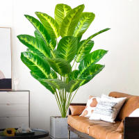 Planta Artificial De Palma Tropical Grande Hojas De Plátano Falso 24 Hojas Toque Real Strelitzia Reginae Para Jardín Interior 65-120 Cm - details 13