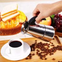 BIT Cafetera Italiana en acero inoxidable  para espresso 2/4/6/9 TAZAS Compatible con gas, vitrocerámica y estufa eléctrica. Uso doméstico y oficina. Cafetera Moka - details 0