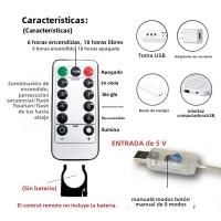 Cadenas De Luces LED USB Con Control Remoto 8 Modos 3M/6M Decoración De Boda Y Navidad Para Jardín Exterior Y Arbol De Navidad - details 18