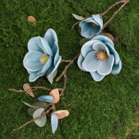Decoración De Ramas De Magnolias Artificiales De 78CM Para Sala De Estar Vaso Adorno De Hogar Para Bodas Y Navidad Decoración De Otoño - details 4