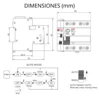 Interruptor Diferencial Auto Rearmable Trifásico 4P 40A 30ma 6Ka Clase AC (3P+N) GEYA - details 3