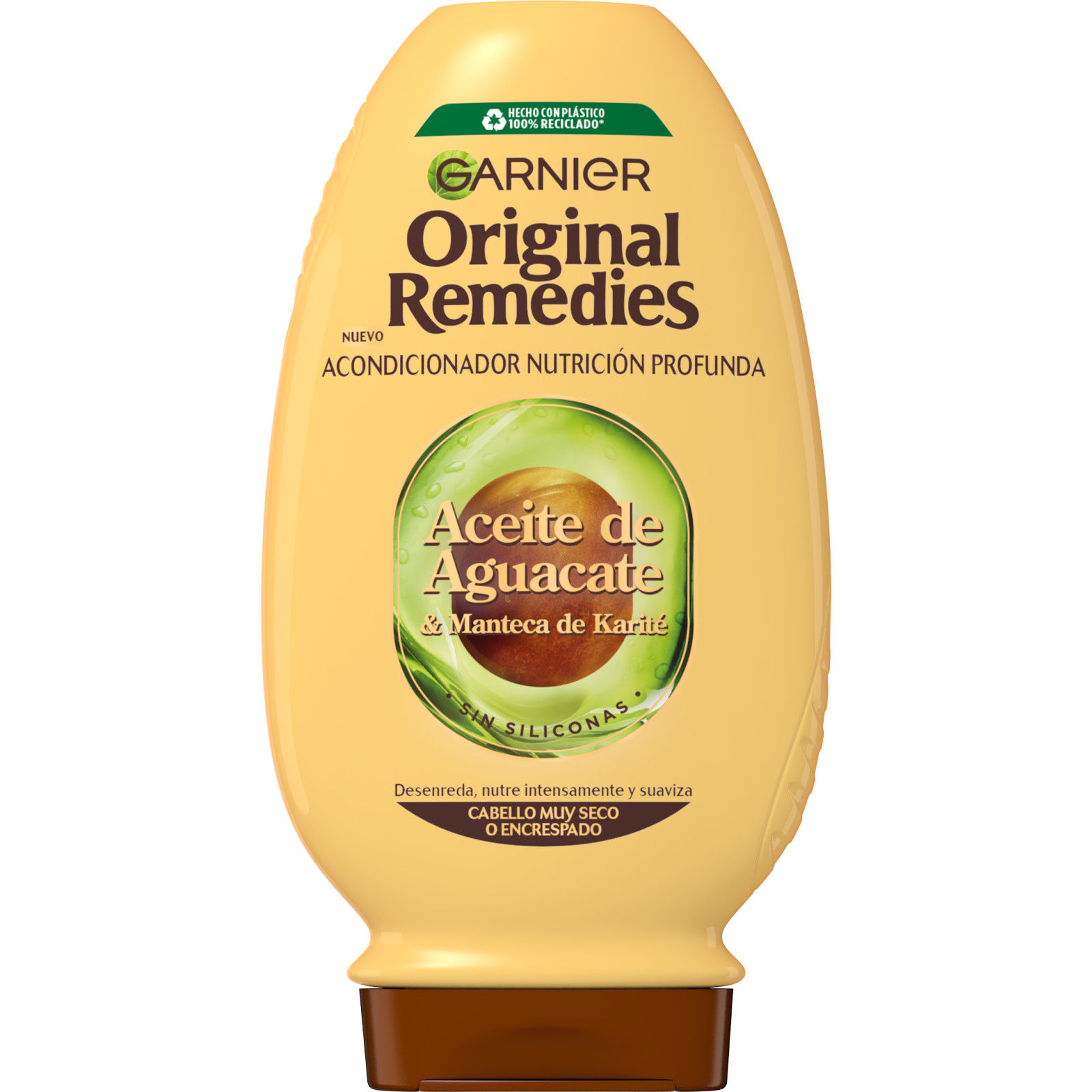 Garnier | Original Remedies Rutina de Aceite de Aguacate y Manteca de Karité Champú, Aceite en crema, mascarilla y Acondicionador de Nutrición Profunda  para pelo muy seco o encrespado
