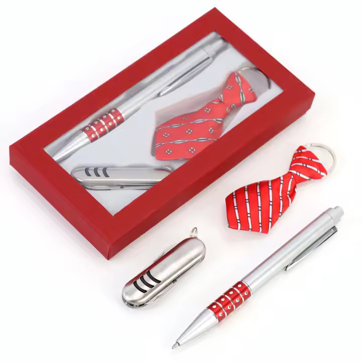 Pack de 6 a 30 unidades de Set de boligrafo, navaja y llavero de corbata, regalos para bodas invitados originales, detalles bautizo para invitados, recordatorios de boda para invitados, bodas ideas, Regalantes.com - 1