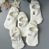 Conjunto De Calcetines De Algodón Para Mujer 10 Pares Calcetines De Tobillo Transpirables Veraniegos Con Patrón De Dibujos Animados Blancos Versátiles - details 4