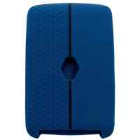 Banner - Funda silicona mando llave del coche 4 botones compatible con Renault y Dacia Azul oscuro negro