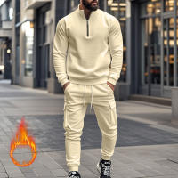 Conjunto Deportivo Casual Para Hombres Verano Otoño Invierno Con Cierre De Cremallera Y Veludo Tejido De Poliéster Talla S a XXXL - details 194