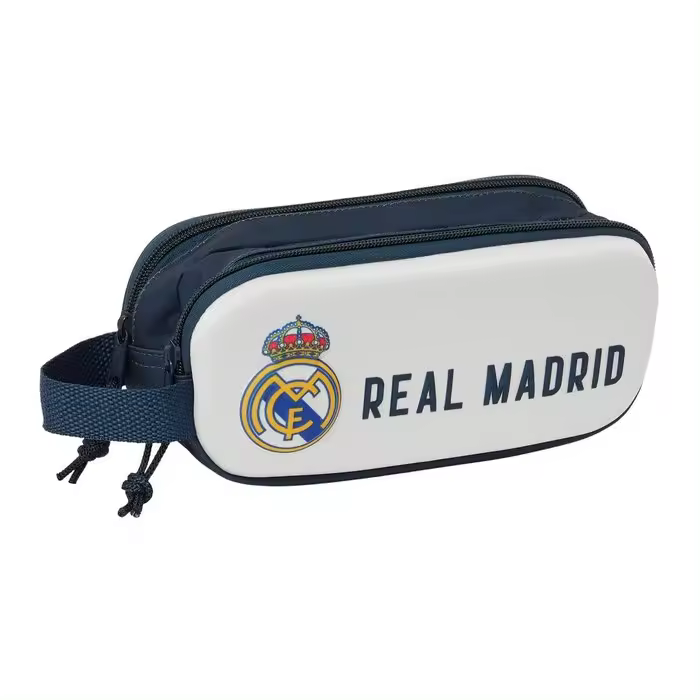 SAFTA  PORTATODO DOBLE 3D REAL MADRID MOCHILAS 3D 6x21x8 Cms. - 1