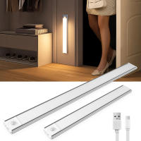 Luz De Sensor De Movimiento LED Wireless Recargable Para Armario Escalera Iluminación De Cocina Tipo C Luz Noturna Para Gabinete - details 16