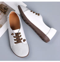 Zapatos De Mujer Nuevos 2024 Primavera Cuero Genuino Antideslizantes Planos Con Cordones Mocasines De Talla Grande Oxford Casual Para Mujer - details 13