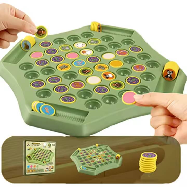 Juego de ajedrez con memoria de animales, actividad de reunión de jardín de infantes, juego de ajedrez con memoria de animales, piezas de juego para niños para reuniones de jardín de infantes y preescolar - 1