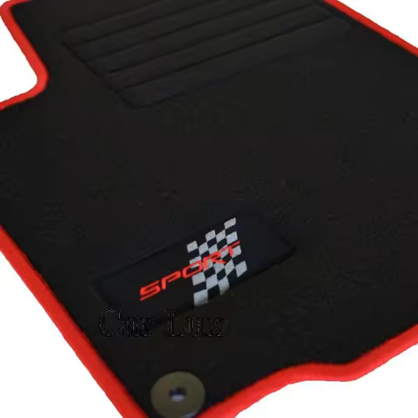 alfombras coche Alfombrillas a medida para Seat Arona SPORT Velour rojo - 1