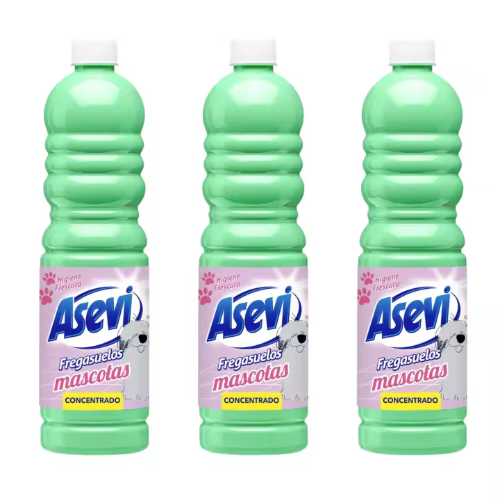 Asevi  - Fregasuelos Especial Fregasuelos  Mascotas - 1 litro - Concentrado, Perfumado y Anti-Olor - 1