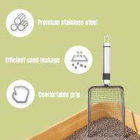 1Pc Herramienta De Limpieza Para Mascotas Aluminio Y Acero Inoxidable Palanca Duradera Shovel Para Poop De Gatos Apto Para Cuidado De Mascotas - details 4