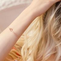 Pulsera de moda para mujer de 14 Quilates, nude "Amor Eterno", ajustable, inresponsable Maple  Oro - details 2