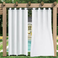 Cortinas Para Patio Al Aire Libre Impermeables Con Ojales Aisladas Para Ventanas Con Bolso De Palas Tapete Gazebo Pergola Anti-Viento - details 1