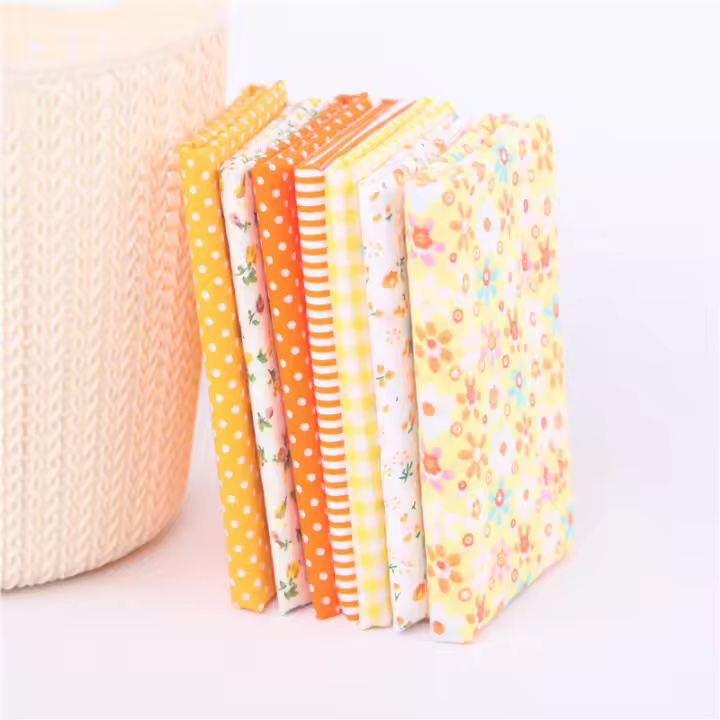 7Pcs Tela De Algodón Con Estampado Floral Colorido Para Bricolaje Y Costura Tela Para Manta Y Patchwork Material Para Manualidades Hechas a Mano - 1