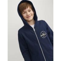Sudadera Jack & Jones Junior 12249759 Forest Azul Marino con Capucha y Cierre de Cremallera - Talla 10 a 16 años - details 2