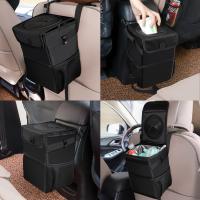 Bandeja De Basura Impermeable Para Coche Organizador De Accesorios De Auto Con Bolsillos Cierre Portátil Para Almacenamiento De Basura - details 0