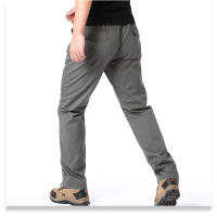 Pantalones Casuales Para Hombre Verano Algodón Estilo Delgado Cintura Elástica Deportes Al Aire Libre Trabajo Pantalones Solids - details 6