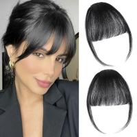 Extensiones De Franja Sintética Negra Natural Clip En Para Mujeres Con Temporadas Pieza Única Para Uso Diario - details 0