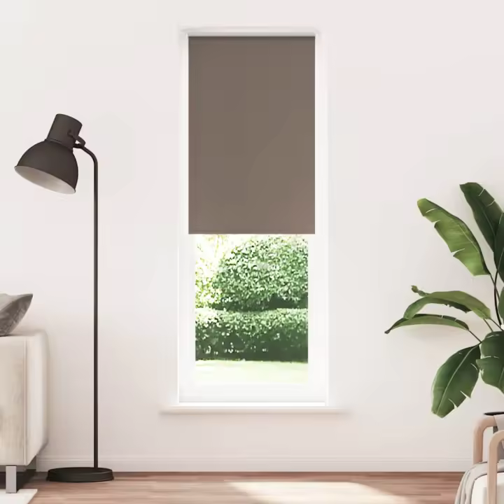 vidaXL Estor Enrollable Opaco Color Café de Tela en dimension 210 cmx40 cm/210 cmx45 cm/210 cmx50 cm y más | protección solar decorativa para ventanas hogar oficina dormitorio fácil de instalar - 1