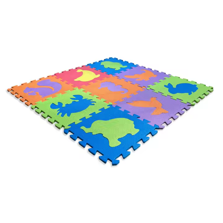 Tapiz puzzle. Alfombra puzzle (228) Alfombra infantil para jugar o construir 9 cuadrados (18 piezas). Calidad al mejor precio. De acuerdo a la normativa CE. +3 años - 1