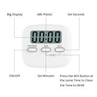 Temporizador De Cocina Digital Leeseph Con Imán Fuerte Para Cocina Repostería Deportes Juegos Oficina No Incluye Batería - details 6