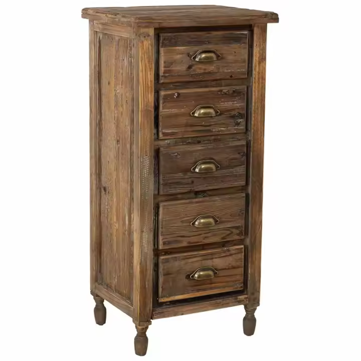 Sinfonier de madera con 5 cajones 48x38x102h cm - 1