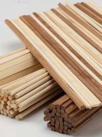 10pcs Palos De Madera Redondos Y Cuadrados Para Artesanía Y Modelismo DIY Para Crear Aviones Y Otras Figuras Artísticas - details 1