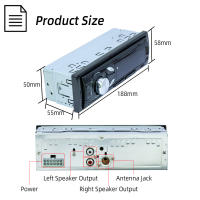 Reproductor De Estéreo Para Coche HIPPBQCC FM Radio MP3 Bluetooth Digital Con Entrada AUX USB/SD Pantalla Táctil 2.5'' Potencia Salida 45W*2 - details 4