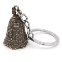 Llavero De Campana De Viento De Latón De Artesanía Manual Llavero De Metal Antiguo Campana De Feng Shui Para Atracción De La Fortuna - details 3