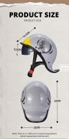 Casco De Motocicleta Retro Medio Cara Con Parabrisas Y Visores HD Para Hombres Y Mujeres Capaz De Ciclismo Y Scooter Material ABS Peso 900g - details 11