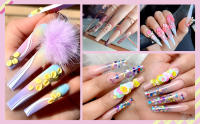 Saviland Set De 5 Pinceles De Uñas Acrílicas Profesionales Fibra De Níquel Redonda Para Aplicación De Acrílico Tamaños 4#6#8#10#12# - details 4