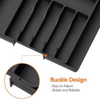 Organizador de bolsos para cubiletes, bandeja de utensilios expandible para Cocina, soporte ajustable para cubiletes y cubiletes, almacenamiento de plástico compacto para Tucharos, tenedores K - details 2